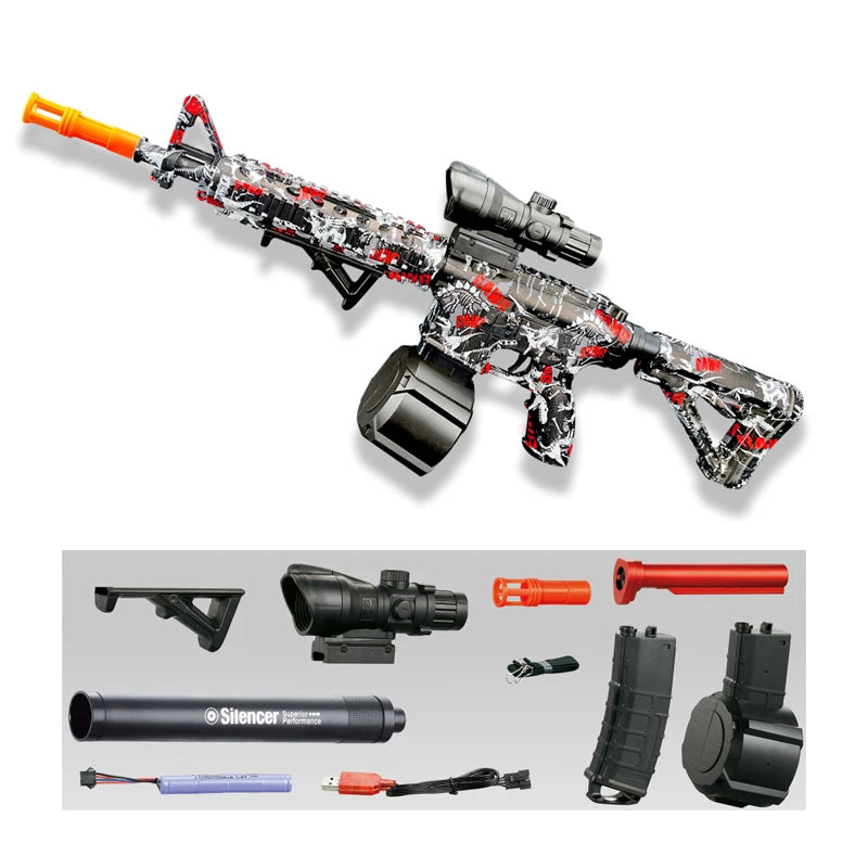 M416 Gel Ball Blaster Toy – Electric Shooting Gun for Outdoor Water Bead Battles