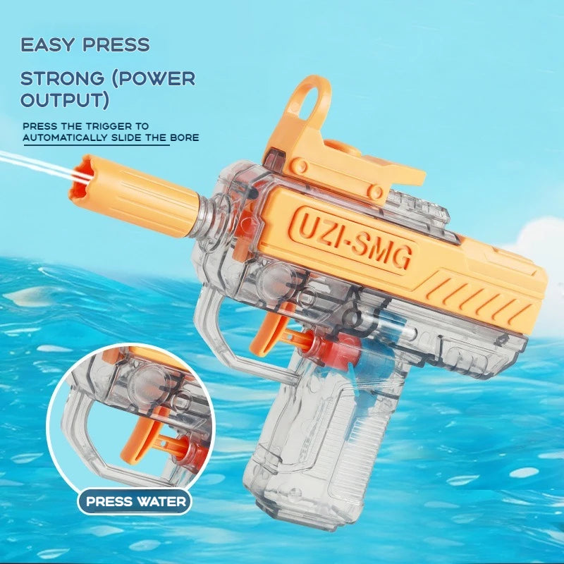 Summer UZI High-Pressure Water Gun – Outdoor Toy Pistol for Kids & Adults