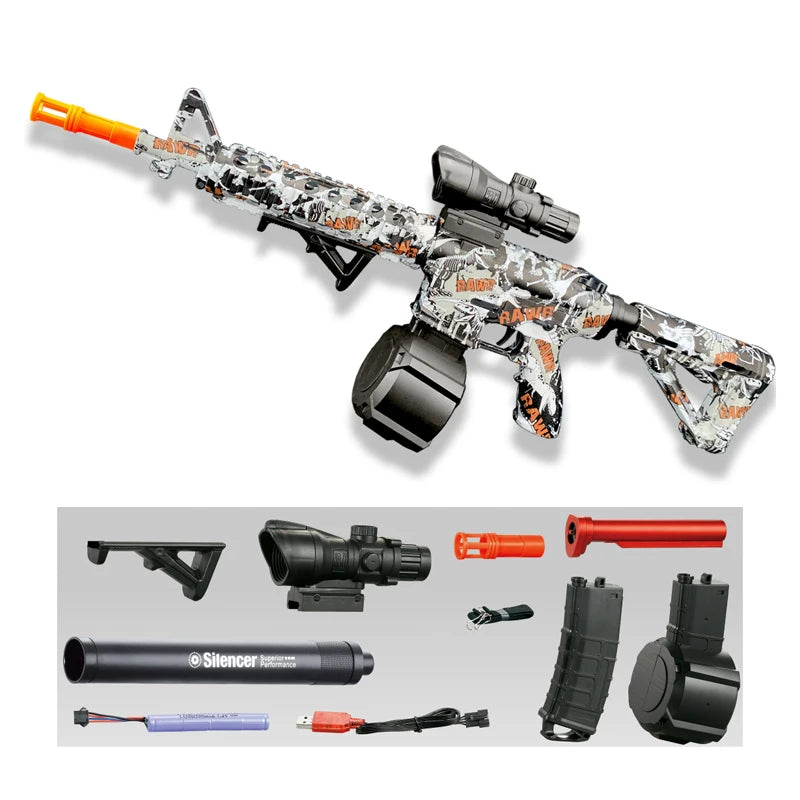 M416 Gel Ball Blaster Toy – Electric Shooting Gun for Outdoor Water Bead Battles