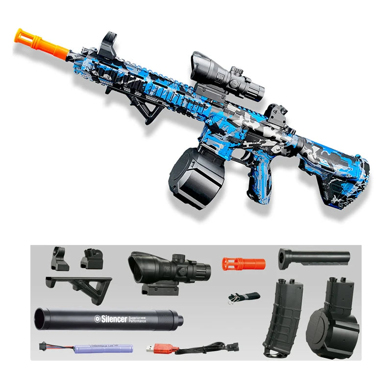 M416 Gel Ball Blaster Toy – Electric Shooting Gun for Outdoor Water Bead Battles