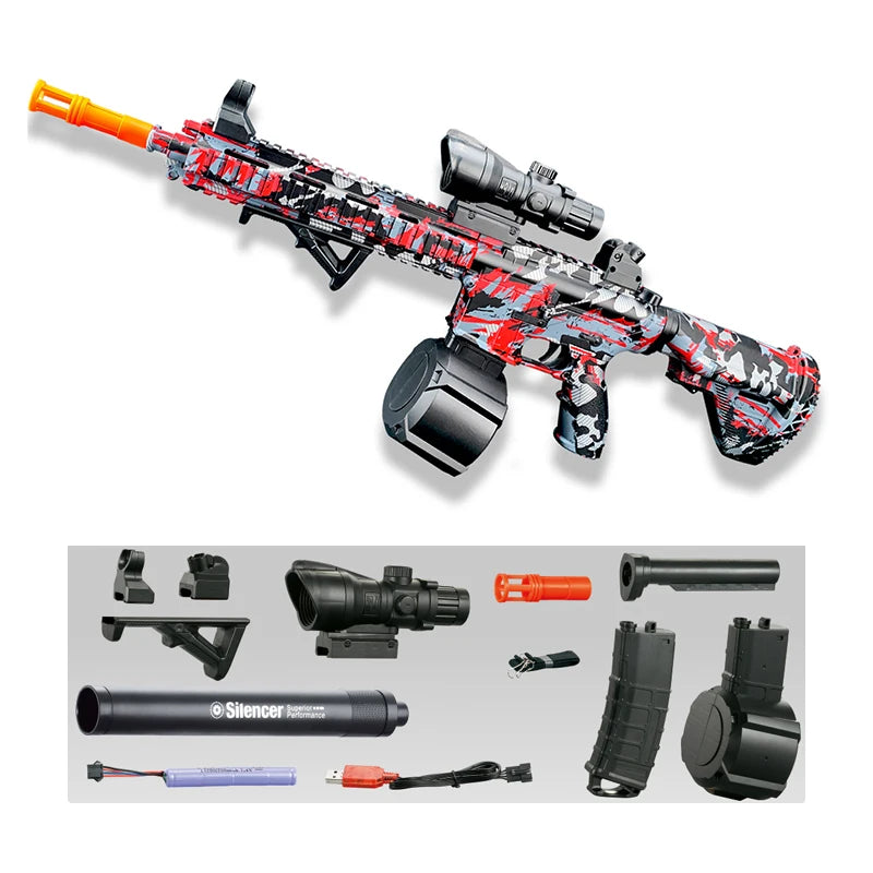 M416 Gel Ball Blaster Toy – Electric Shooting Gun for Outdoor Water Bead Battles