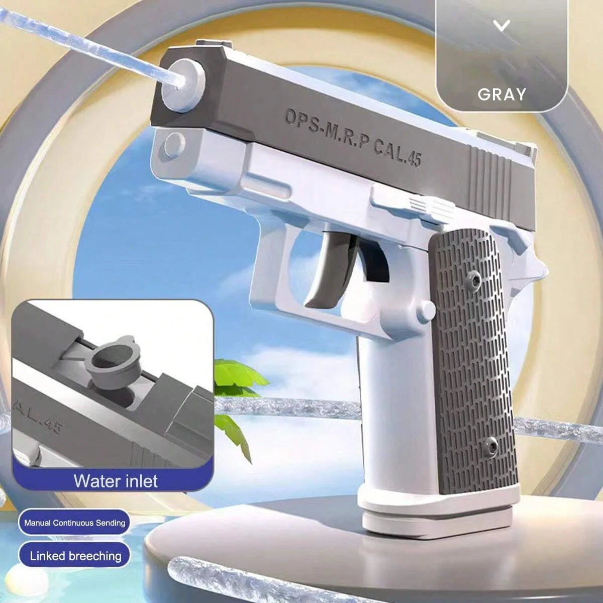 M1911 Water Gun Toy Pistol – Summer Outdoor Squirt Blaster for Kids & Adults